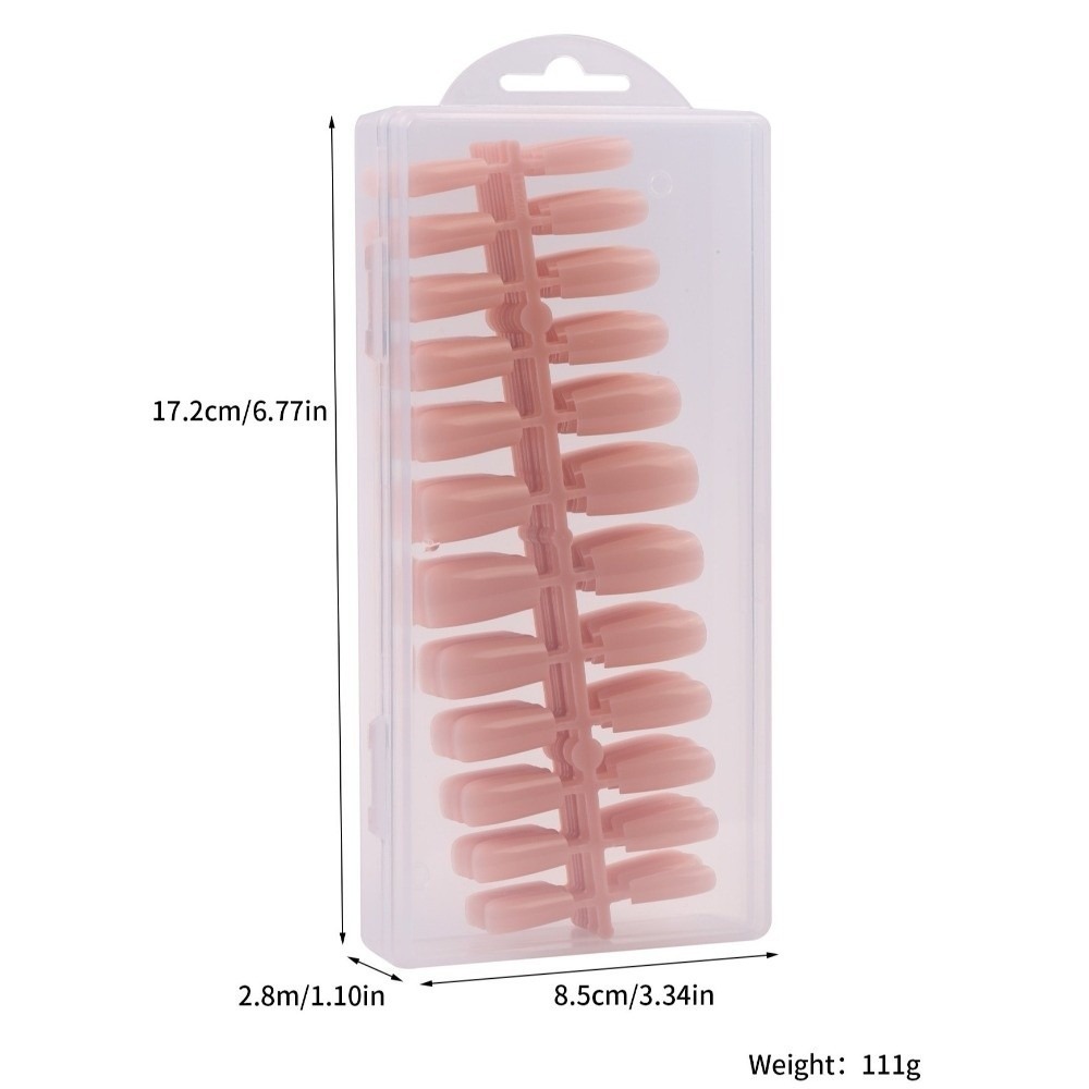 Nail Art Xs - 240 Stück/Box Fertige Abnehmbare Hautfarbene Aufklebenägel