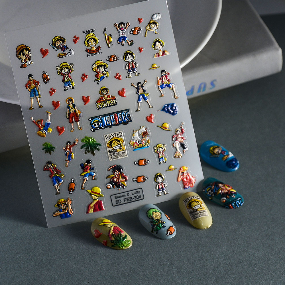 1 Stück 5D Tragbare ONE PIECE  – Nail Art Zoro One Piece Bewertung und Preis