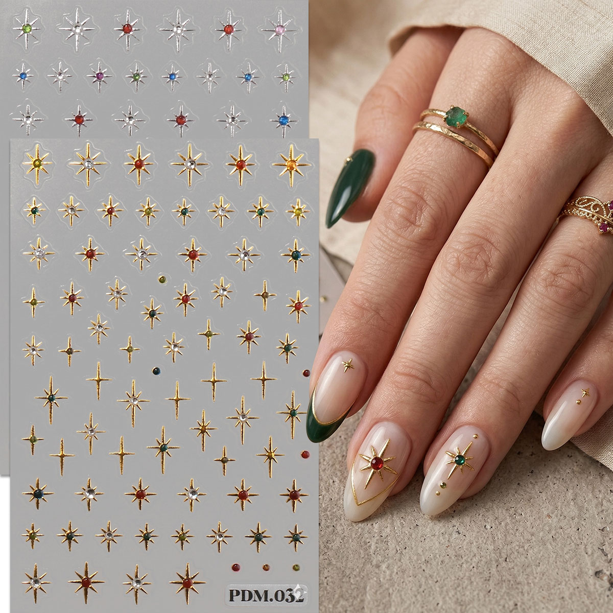 Gold-Silber Starburst Nagelkun – Nail Art Ramadan Bewertung und Preis