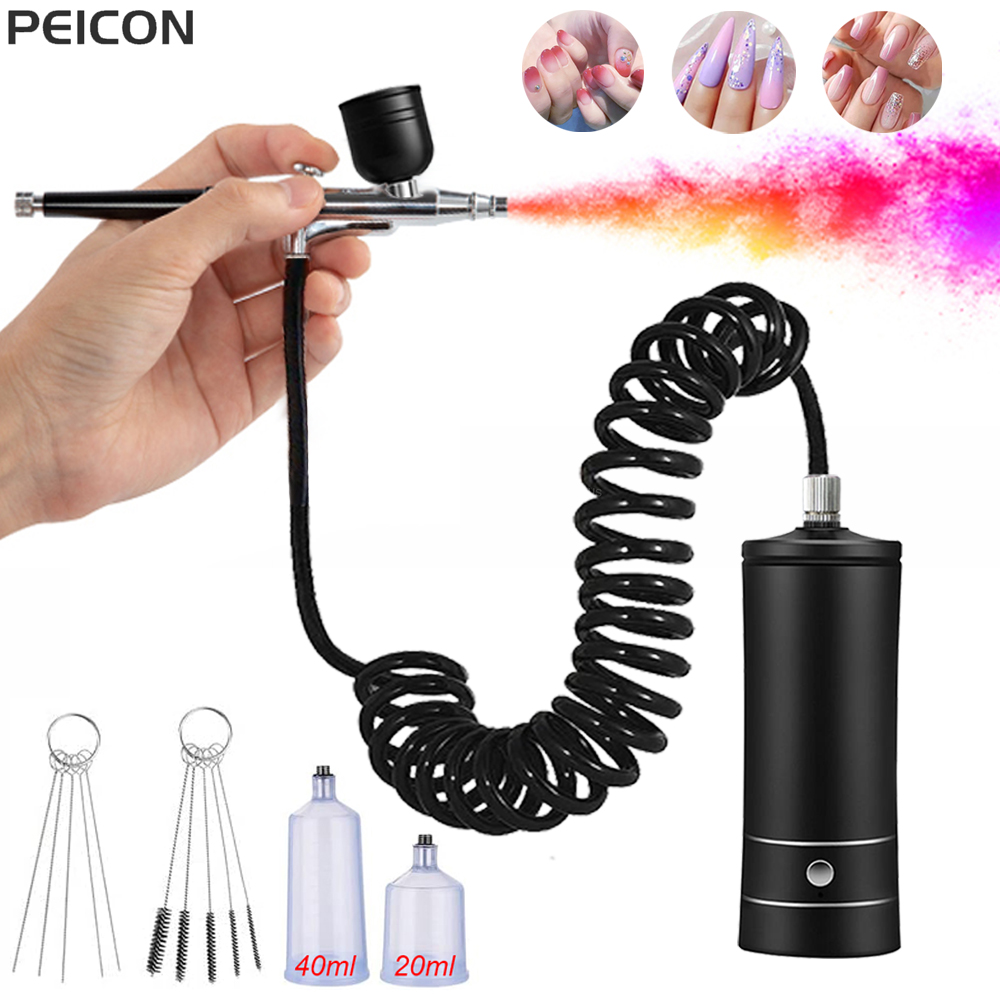 Airbrush-Nagel mit Kompressor, – Nail Art Kaki Bewertung und Preis